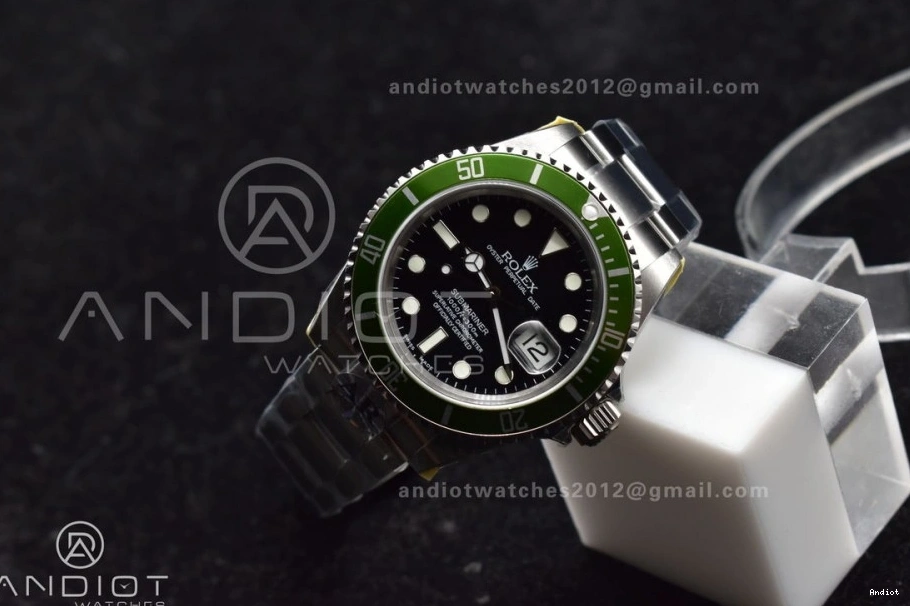 ARF1:1 Steel LV 904L Edition Submariner Green Bracelet SH3135 16610 V2 Best on SS 1110